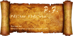 Péter Flávia névjegykártya